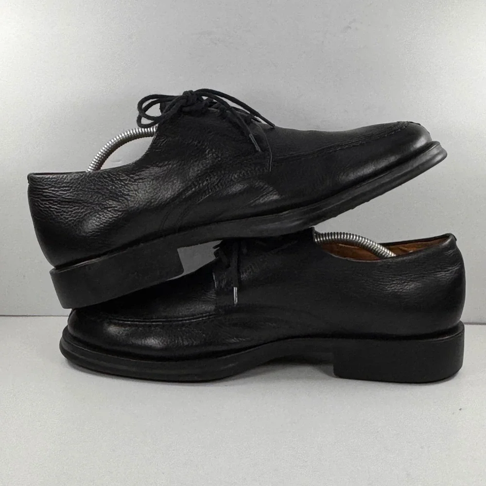 Sandro Moscolo Mens Black Leather Anatomic Gel Apron Toe Derby Shoes 11 D